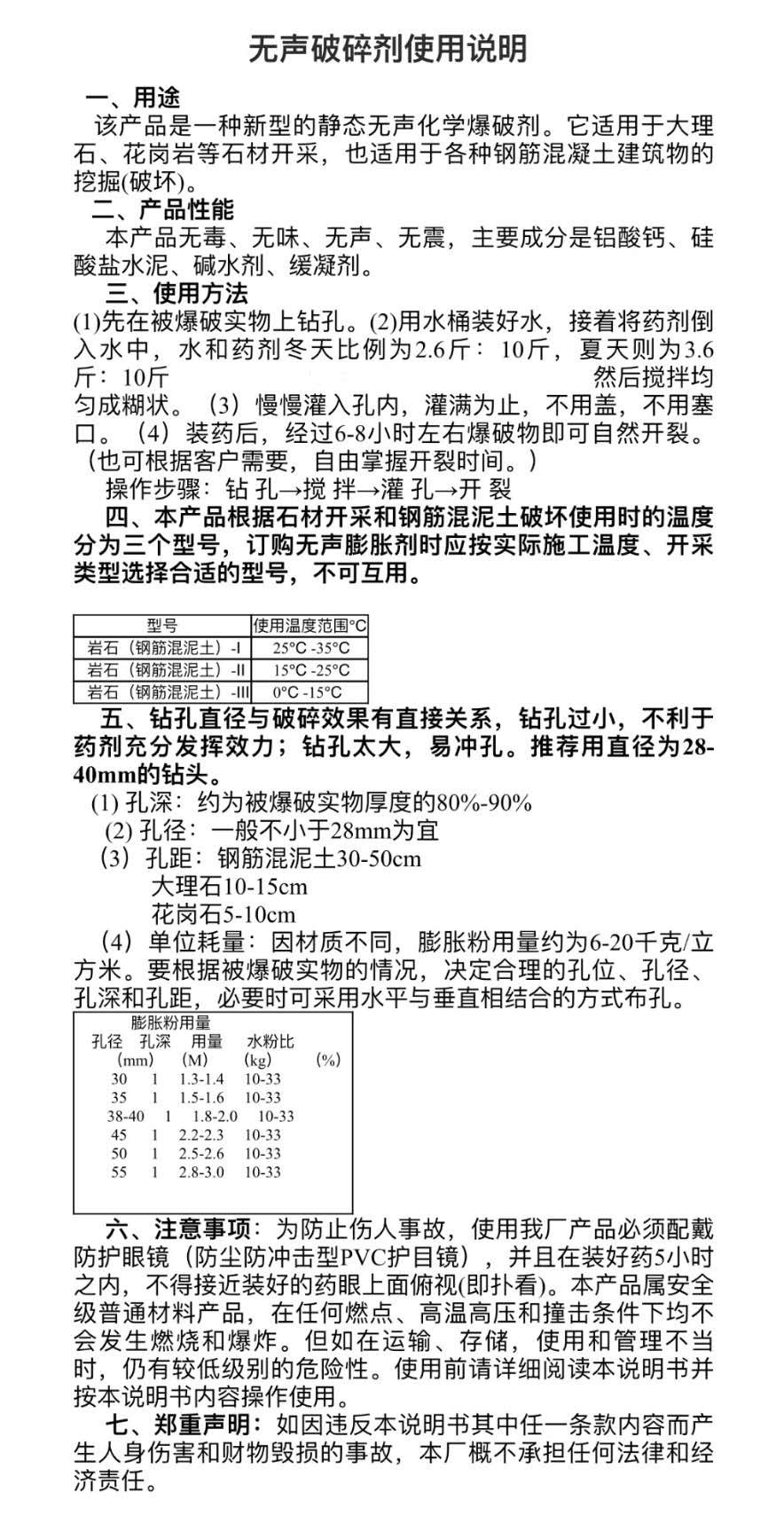 靜態破碎劑